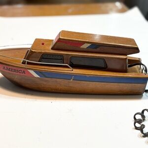vintage Tele-mania SS America yacht boat telephone wooden